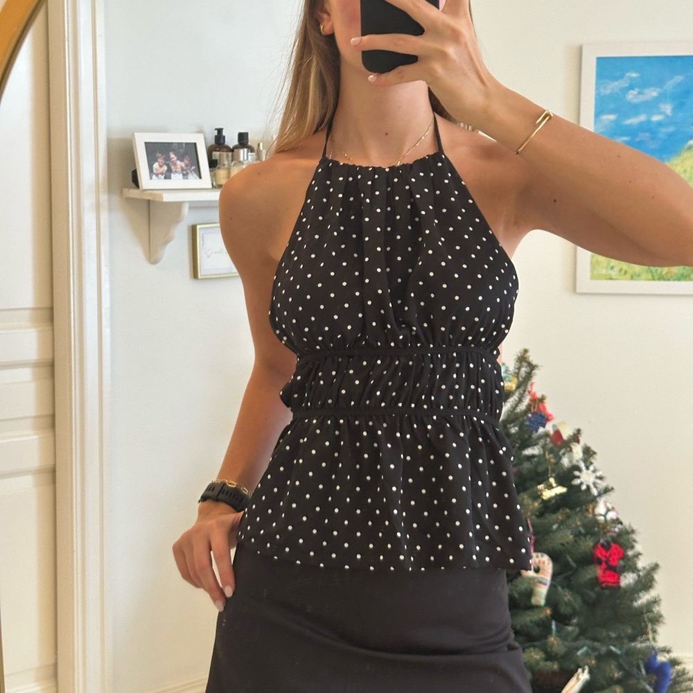 Peppermayo Polkadot Halter Top